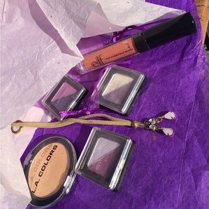 Pavement powdered med shade,elf lip plumping gloss mocha twist eyeshadows